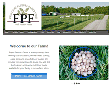 Tablet Screenshot of freshpasturefarms.com